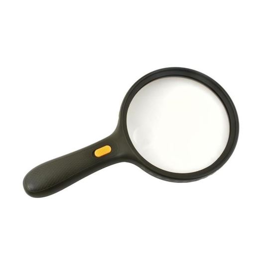 Lupa cu LED, negru, 1.8x/5x, 4xAAA, 14.3x27.5 cm, Isotrade