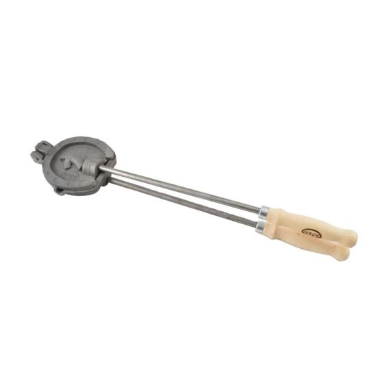 Prajitor pentru slanina, fonta, cu maner 55 cm, 15x13 cm, Perfect Home
