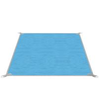 Patura plaja, anti-nisip, poliester, albastru, 200x200 cm, Springos