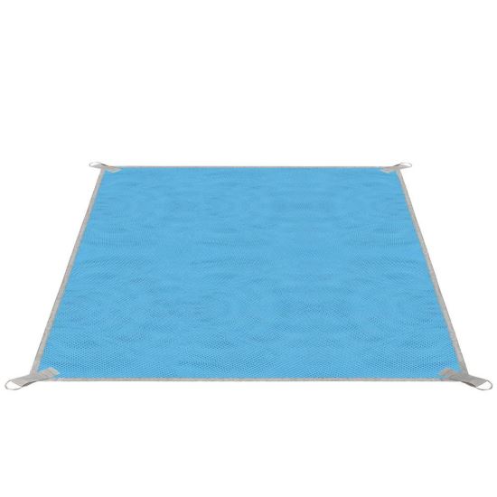 Patura plaja, anti-nisip, poliester, albastru, 200x200 cm, Springos