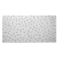 Panou decorativ, PVC, model mozaic, nuante gri si alb, 96x48.5cm 