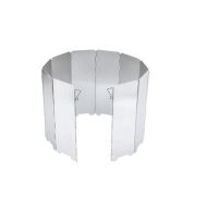 Panou, paravan, protectie impotriva vantului, pentru aragaz camping, pliabil, aluminiu, 10 elemente, 84x24 cm, NEO 