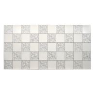 Panou decorativ, PVC, model marmura, alb si gri, 96x48.5cm 