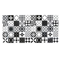 Panou decorativ, PVC, model mozaic, alb si negru, 96x48.5cm 