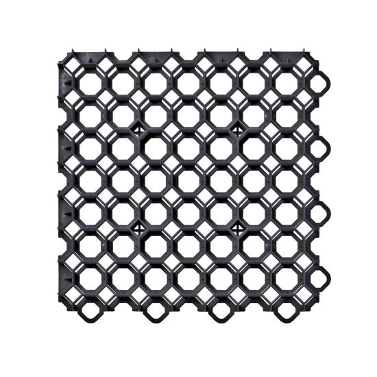 Grilaj plastic pentru parcari auto, negru, 49.2x49.2x3.9 cm