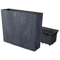 Jardiniera decorativa, Urbi Case Beton Effect, 58x18x49.8 cm, antracit, Prosperplast