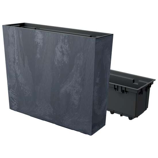 Jardiniera decorativa, Urbi Case Beton Effect, 58x18x49.8 cm, antracit, Prosperplast