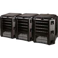 Compostor de gradina, 3 module, Module Compogreen, 1200 L,  negru, 198x71.9x82.6 cm, Prosperplast