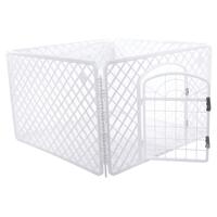 Tarc pentru animale de companie, Artool, plastic, pliabil, alb, 90x90x60 cm