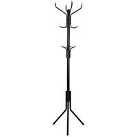 Cuier, Songmics, 12 carlige, metal, negru, 44x44x182 cm