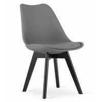 Scaun bucatarie/living, Artool, Mark, PP, lemn, grafit si negru, 49x55.5x82.5 cm