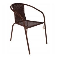 Scaun gradina/bistro, Jumi, metal, ratan, maro, 53x60x73 cm