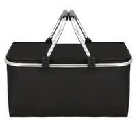 Geanta/cos picnic, termoizolanta, Springos, negru, 47x28x40 cm