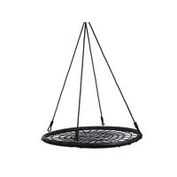 Leagan suspendat, cuib de barza, Verk Group, tip panza paianjen, negru, max 150 kg, 100 cm