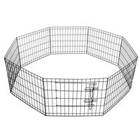 Tarc/cusca pentru caini, pisici, Springos, metal, pliabil, negru, 160x60 cm