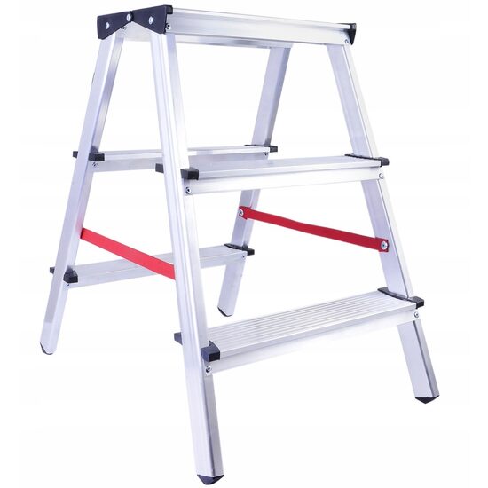 Scara aluminiu, Master, 2 tronsoane, 3 trepte, max 125 kg, 0.67 m