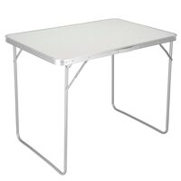 Masa plianta pentru gradina, camping, pescuit, Springos, tip valiza, crem, 90x60x70 cm