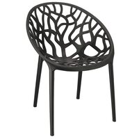 Scaun terasa/bistro, Jumi, Albero, PP, negru, 58x56x80 cm
