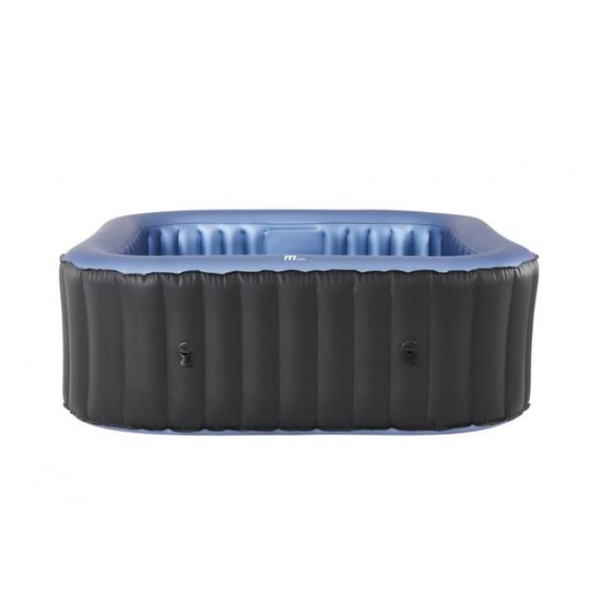Piscina jacuzzi, gonflabila, patrata, cu pompa 1800 L/h, filtru, prelata acoperire, negru si albastru, 930 L, 6 persoane, 185x185x68 cm, MSpa