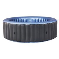 Piscina jacuzzi, gonflabila, rotunda, cu pompa si filtru, prelata acoperire, negru si albastru, 930 L, 6 persoane, 204x70 cm, MSpa