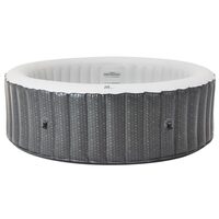 Piscina jacuzzi, gonflabila, rotunda, cu pompa si filtru, prelata acoperire, gri si alb, 930 L, 6 persoane, 204x70 cm, MSpa