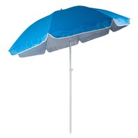 Umbrela plaja, Verk Group, cu manivela, inclinatie, protectie UV, albastru, 210 cm