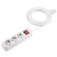 Prelungitor electric 3 prize, 1.4 m, cu intrerupator, Beorol