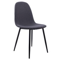 Scaun bucatarie/living, Artool, Dart, catifea gri, picioare metal negru, 43x39x87 cm