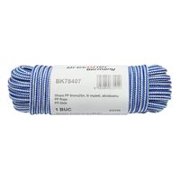 Franghie PP, impletita, alb si albastru, 8 mm, 25 m, Breckner Germany