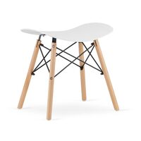 Scaun stil scandinav, Artool, Korfu, fara spatar, PP, lemn, alb, 47.5x36x46.5 cm