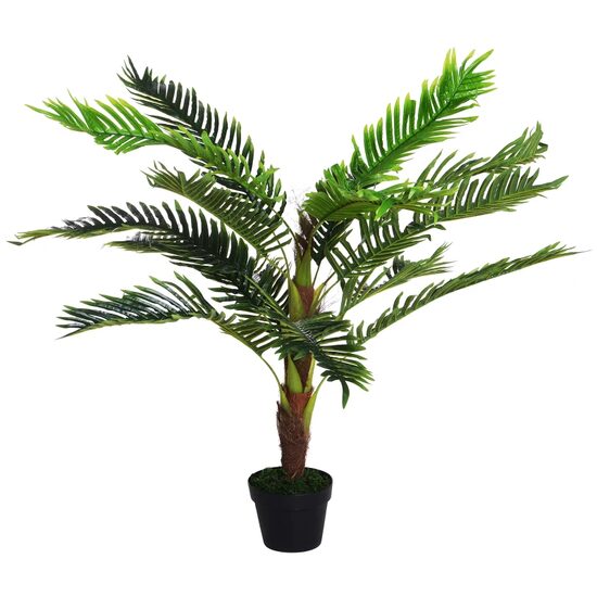 Planta artificiala, palmier cu ghiveci, verde, 123 cm