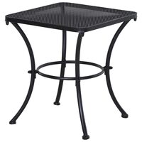Masa gradina/terasa/balcon pentru exterior, patrata, metalica, negru, 45x45x50 cm