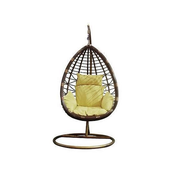 Scaun leagan suspendat, ratan sintetic,  maro/galben, max 150 kg, Sumatra