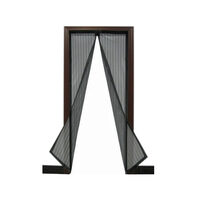Plasa pentru usa impotriva tantarilor, mustelor si altor insecte, cu magnet, neagra, 210x100 cm