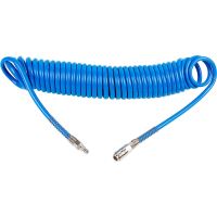 Furtun aer/presiune, spiralat, PU, albastru, 8x5 mm, 10 bar, 10 m, Richmann Exclusive