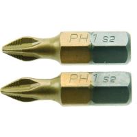 Varfuri, biti, PH3, 1/4", set 2 buc, PH3x25 mm, Jufisto