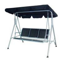 Balansoar gradina, 3 locuri, negru/gri, 175x112x155 cm, Cairo