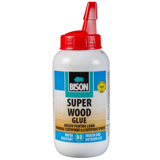 Adeziv pentru lemn rezistent la apa D3 BISON Super Wood, 250g