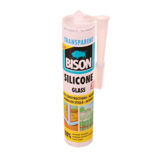 Silicon Bison, pentru sticla si acvariu, transparent, 280 ml