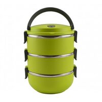 Recipiente pentru transport mancare, plastic, set 3 buc, verde, 3x500 ml, Perfect Home