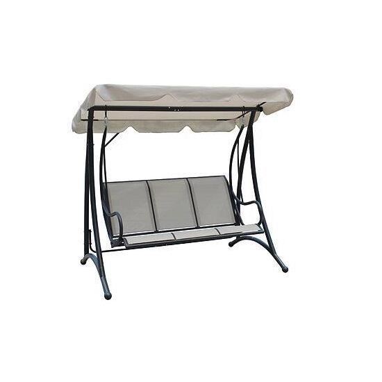 Balansoar gradina, 3 locuri, bej, 195x120x170 cm, Casablanca