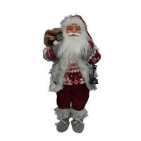 Decoratiune Mos Craciun cu felinar, 60 cm