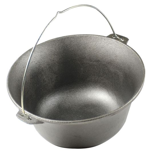 Ceaun/tuci din fonta cu maner din inox, capacitate 16 litri