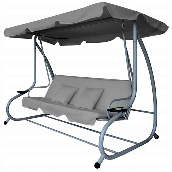 Balansoar gradina, 4 locuri, gri, 230 x130x170 cm, Angela
