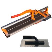 Masina de taiat gresie si faianta, aparat profesional, dispozitiv cu rulmenti, 80 cm, cu gletiera cu zimti, Richmann Exclusive