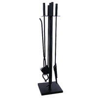 Set accesorii semineu, suport cu 4 piese, 81 cm