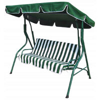 Balansoar gradina, 3 locuri, verde, 175x110x153 cm, Adelina