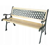Banca de gradina, lemn, structura metal, 122x56x74 cm, Ramona