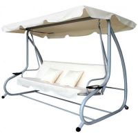 Balansoar gradina 4 persoane  230 x125x165 cm, crem DORINA, functie pat