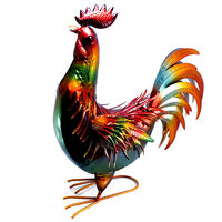 Decoratiune gradina, metalica, cocos, 20x40x50 cm